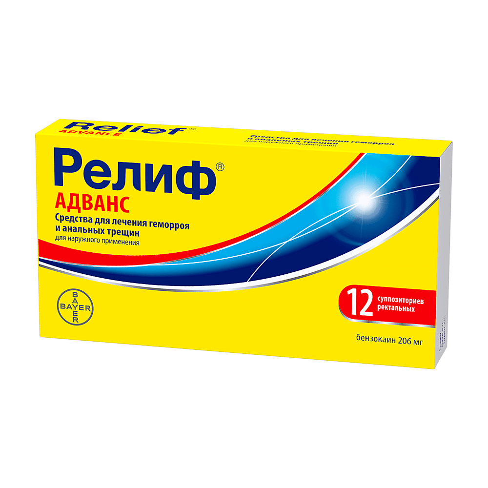 Релиф® Адванс Суппозитории ректальные 206мг